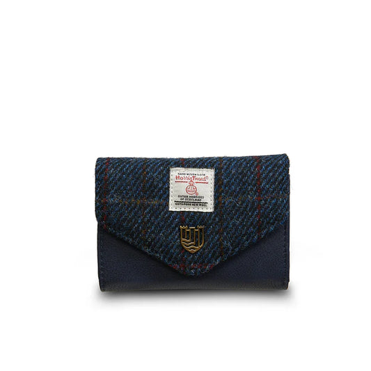 Small Clasp Purse - Navy Check