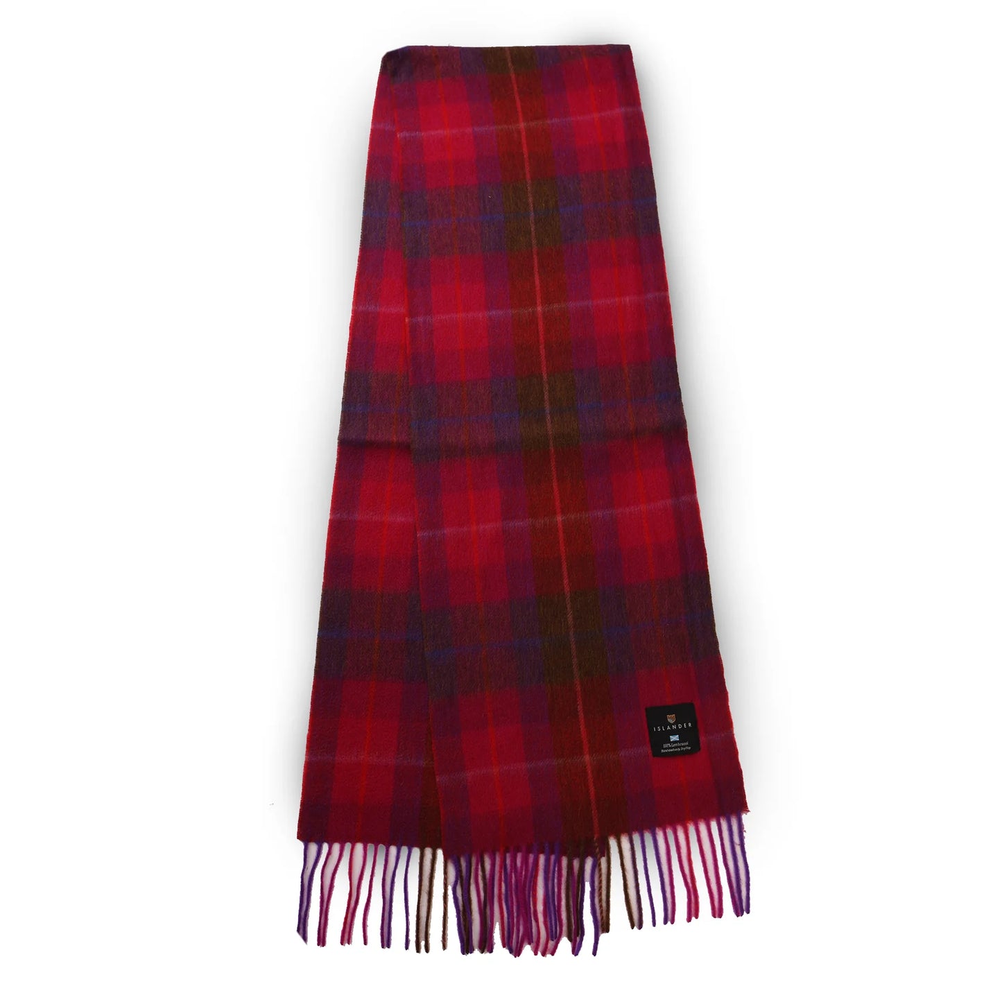 Lambs Wool Scarf - Fuschia Tartan