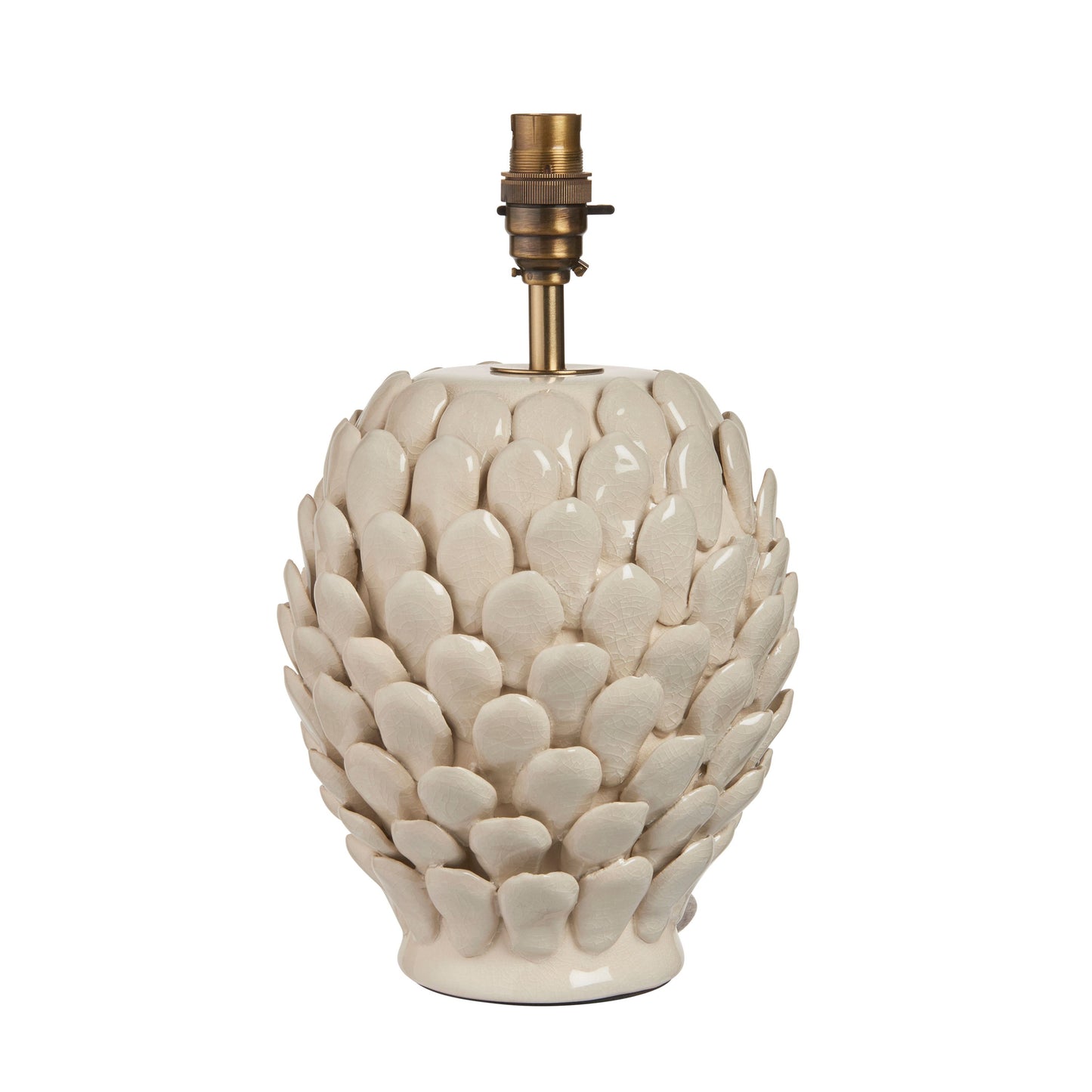 Ivory Layered Leaf Table Lamp Base