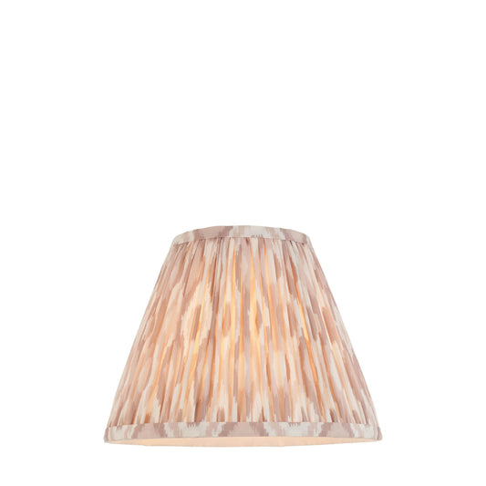 Ikat Pleated Fabric Lampshade - Neutral