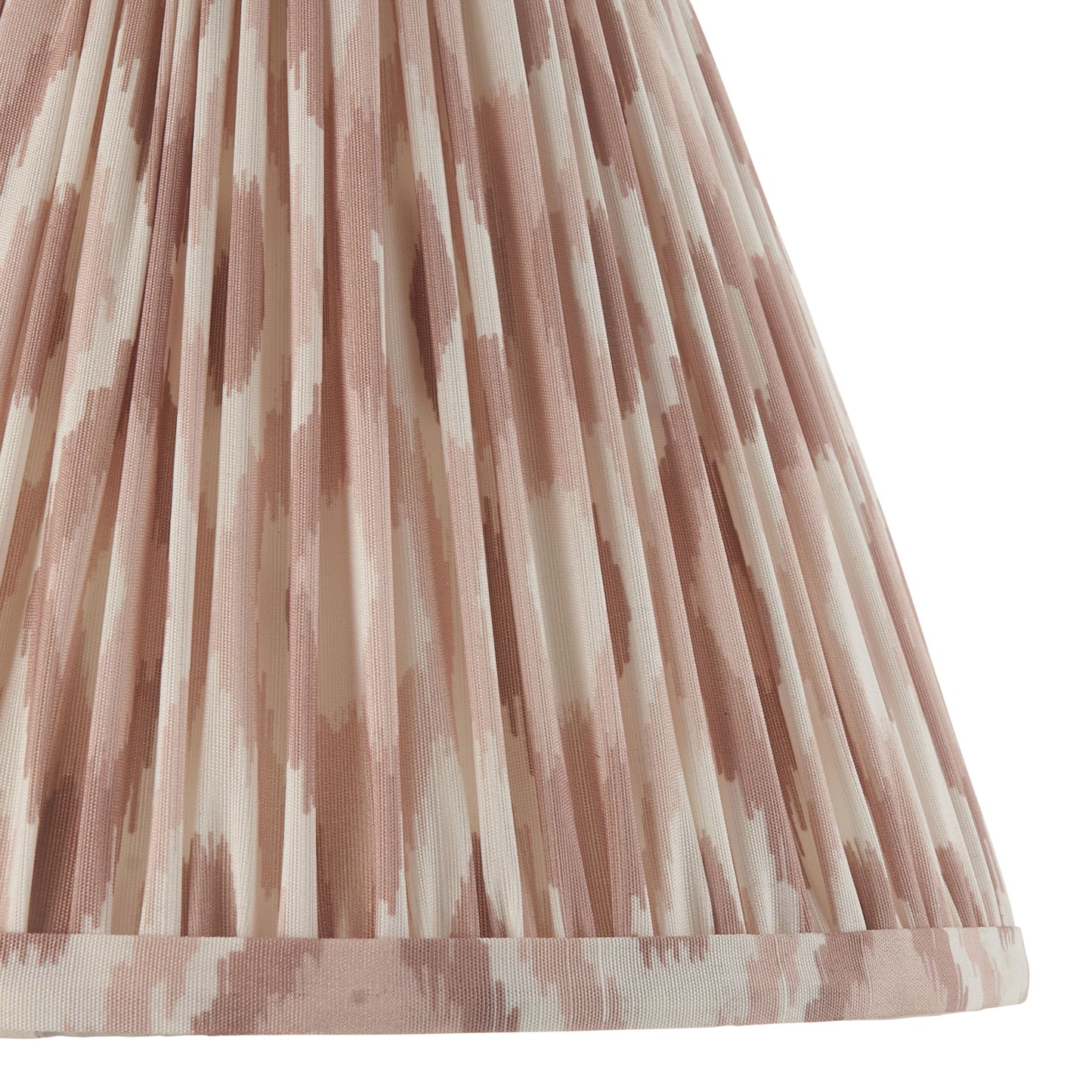 Ikat Pleated Fabric Lampshade - Neutral