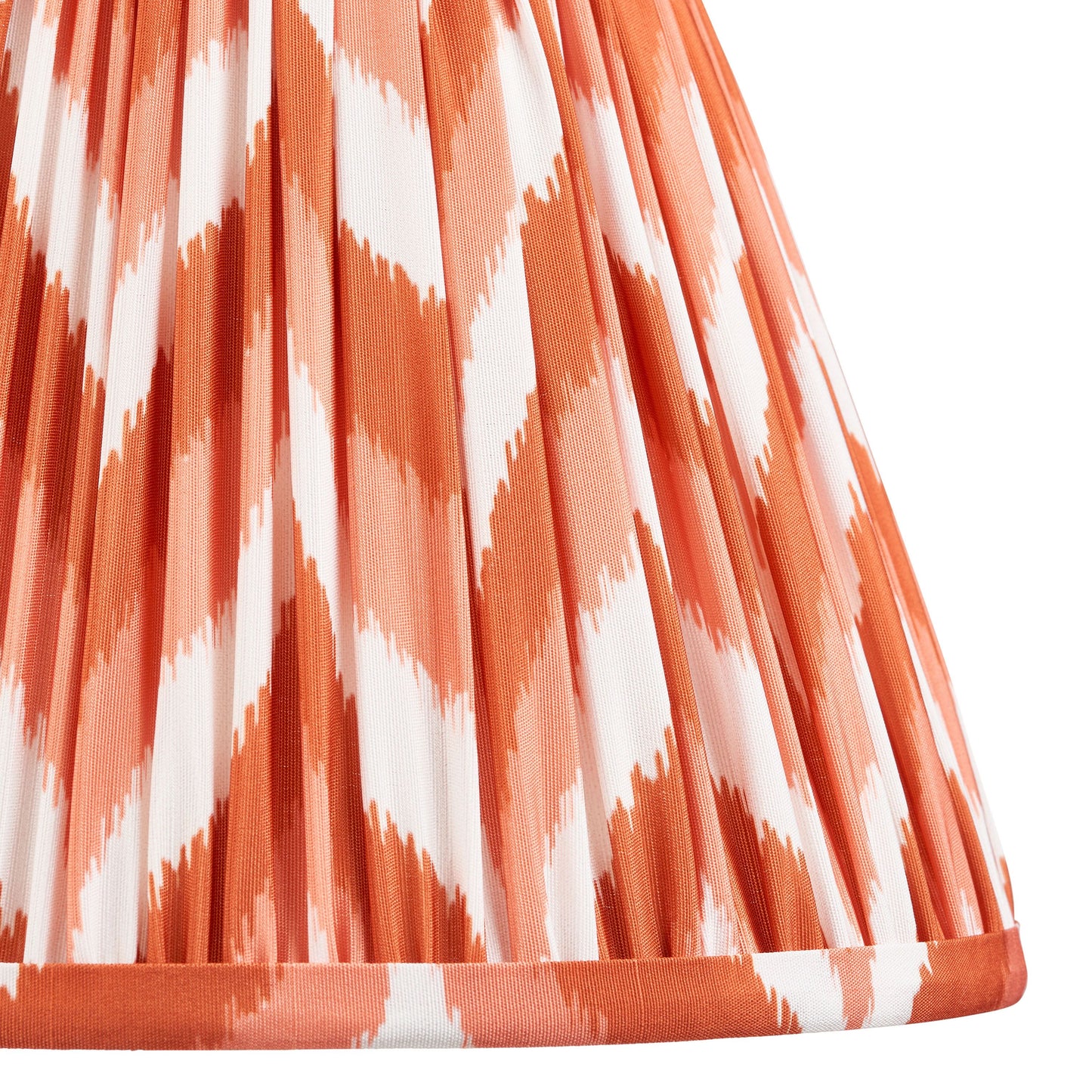 ZigZag Pleated Fabric Lampshade - Apricot Orange