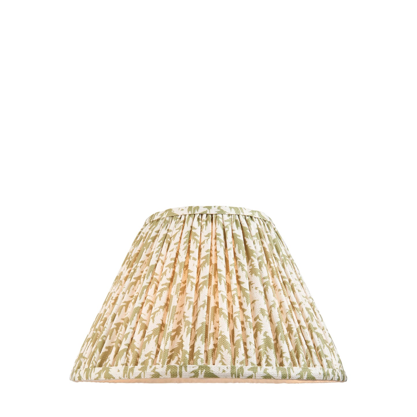 Leaf Pleated Fabric Lampshade - Herb Garden Green