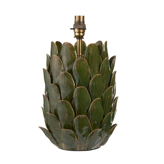 Olive Layered Leaf Table Lamp